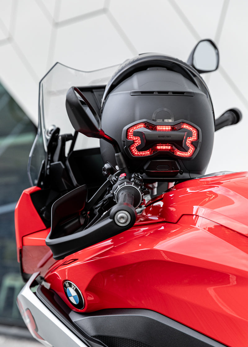 Covert Black Brake Free unit mounted on a Matte Black Schuberth C5 helmet